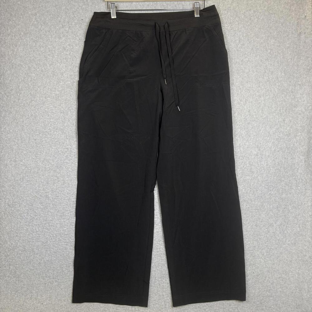 Brand New Chico's Women's Size 2.5 14 Black Zen Sport Wide Leg Pants
